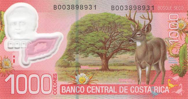 1000 Colones Costa Rica 11.12.2013